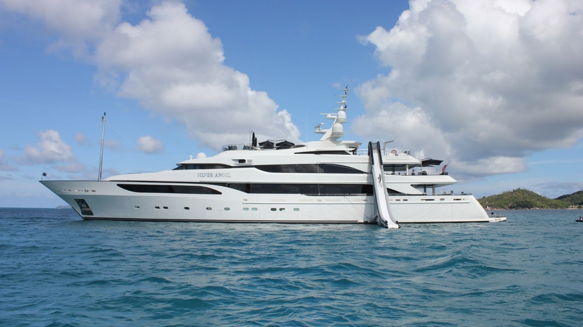 "SILVER ANGEL", a 2009 Benetti 64.5m motor yacht for charter, profile port