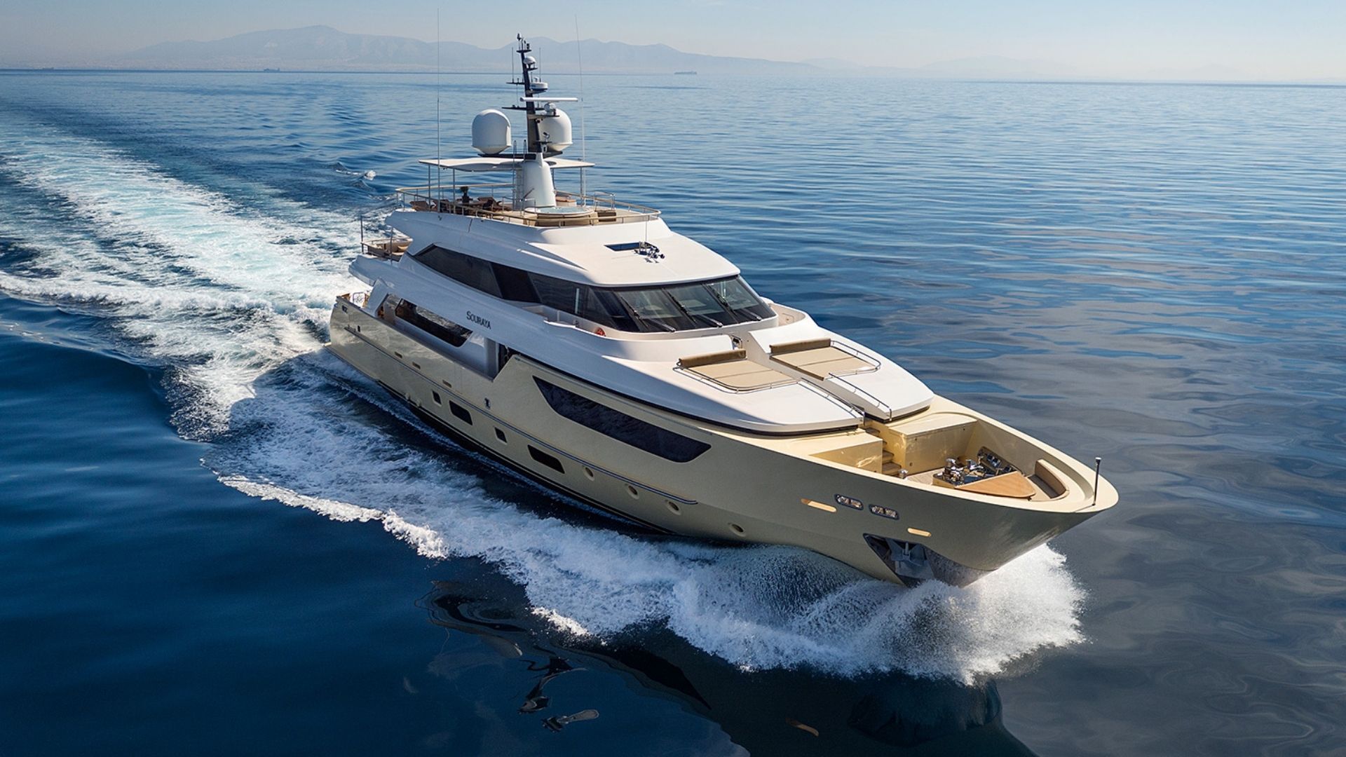 "SOURAYA", a 2012 Sanlorenzo 38m motor yacht for charter, profile port