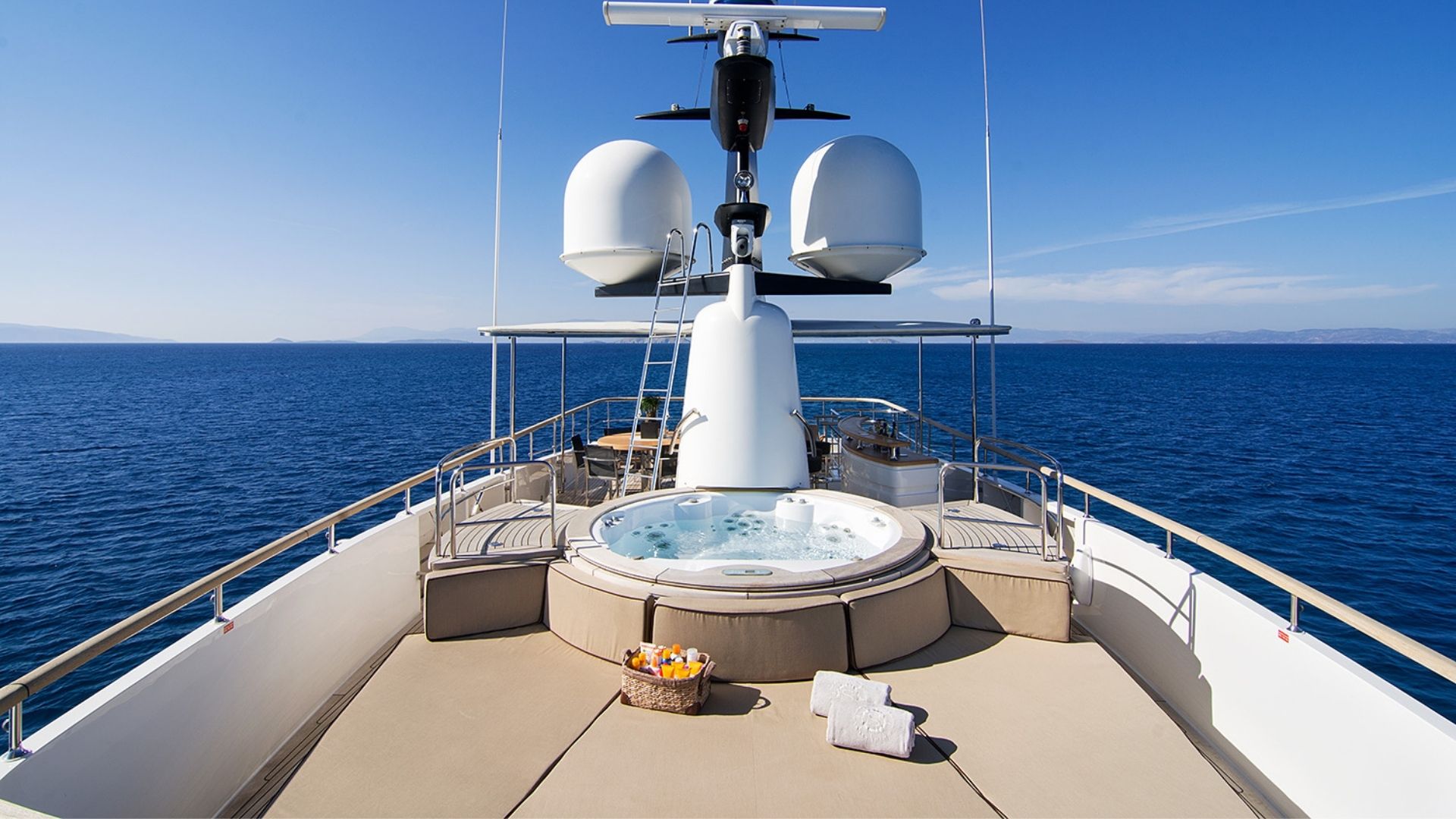 "SOURAYA", a 2012 Sanlorenzo 38m motor yacht for charter, sundeck jacuzzi