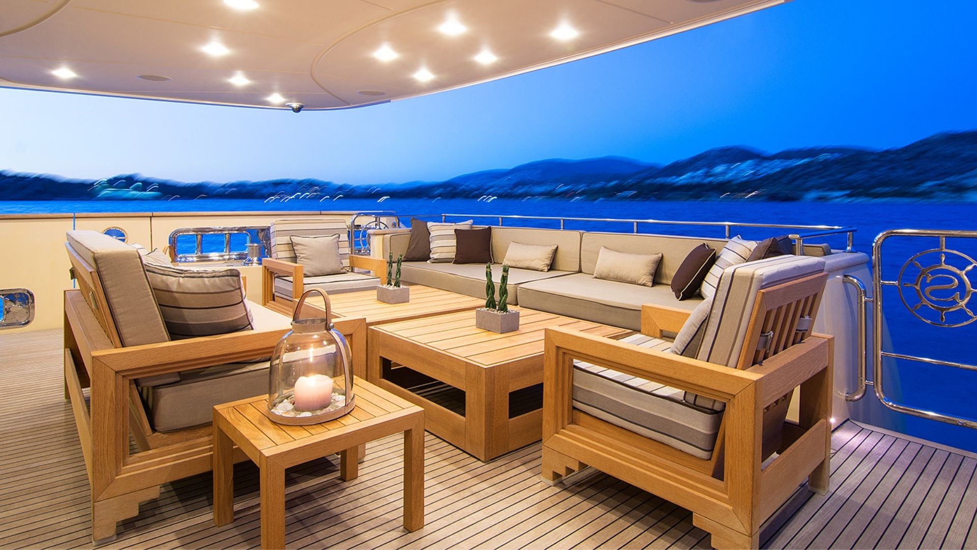 "SOURAYA", a 2012 Sanlorenzo 38m motor yacht for charter, aft deck