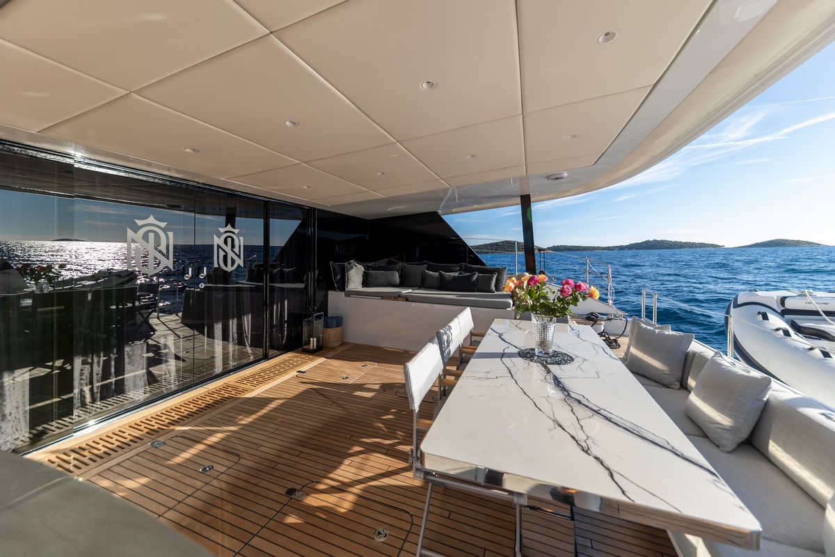 "MR. SI", a 2023 18.3m catamaran for sale, cockpit