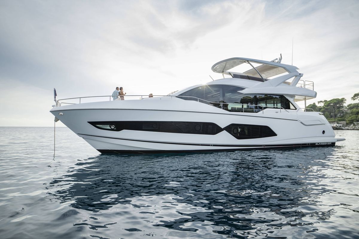 SUNSEEKER 76, a 2024 Sunseeker 23.6m motor yacht for sale, profile port
