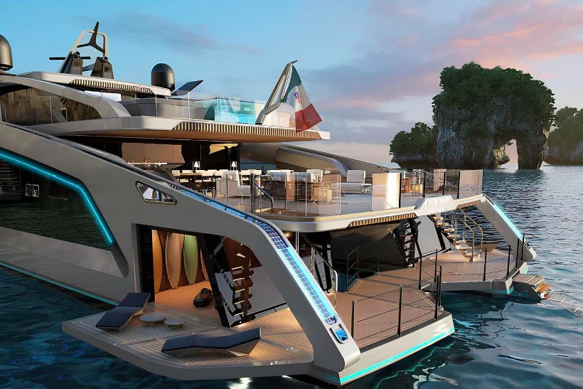 TECNOMAR C133, a 2028 Tecnomar 40.7m catamaran for sale, profile port