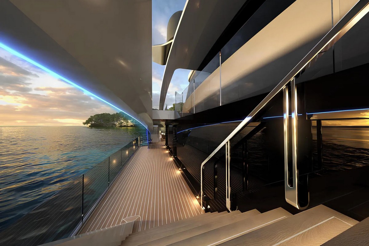 TECNOMAR C133, a 2028 Tecnomar 40.7m catamaran for sale, side deck
