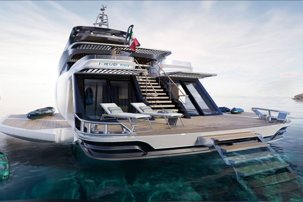 TECNOMAR EVO 155, a 2028 Tecnomar 47.35m motor yacht for sale, stern