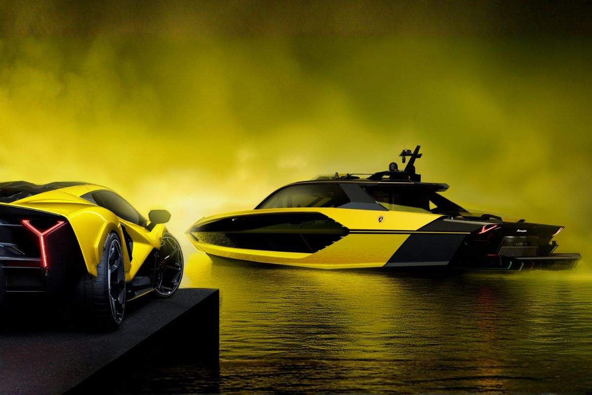 LAMBORGHINI 101, a 2028 Tecnomar 30.8m motor yacht for sale, profile starboard
