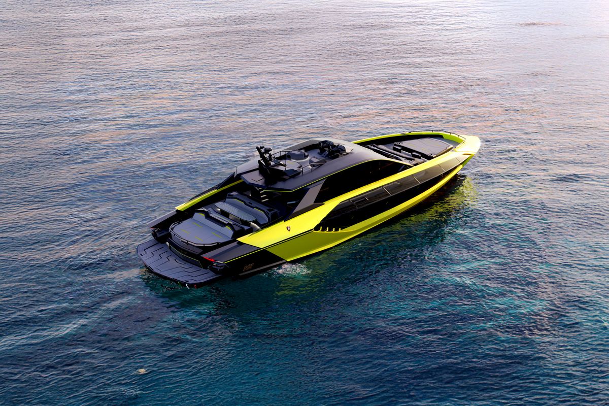 LAMBORGHINI 101, a 2028 Tecnomar 30.8m motor yacht for sale, aerial