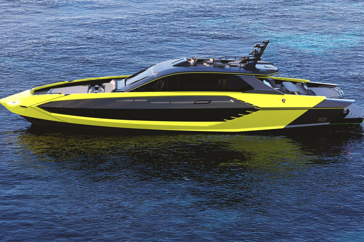 LAMBORGHINI 101, a 2028 Tecnomar 30.8m motor yacht for sale, profile port
