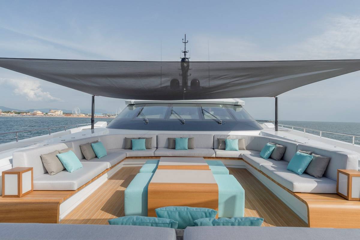 "UTOPIA IV", a 2018 ROSSINAVI 63m motor yacht for sale, sundeck