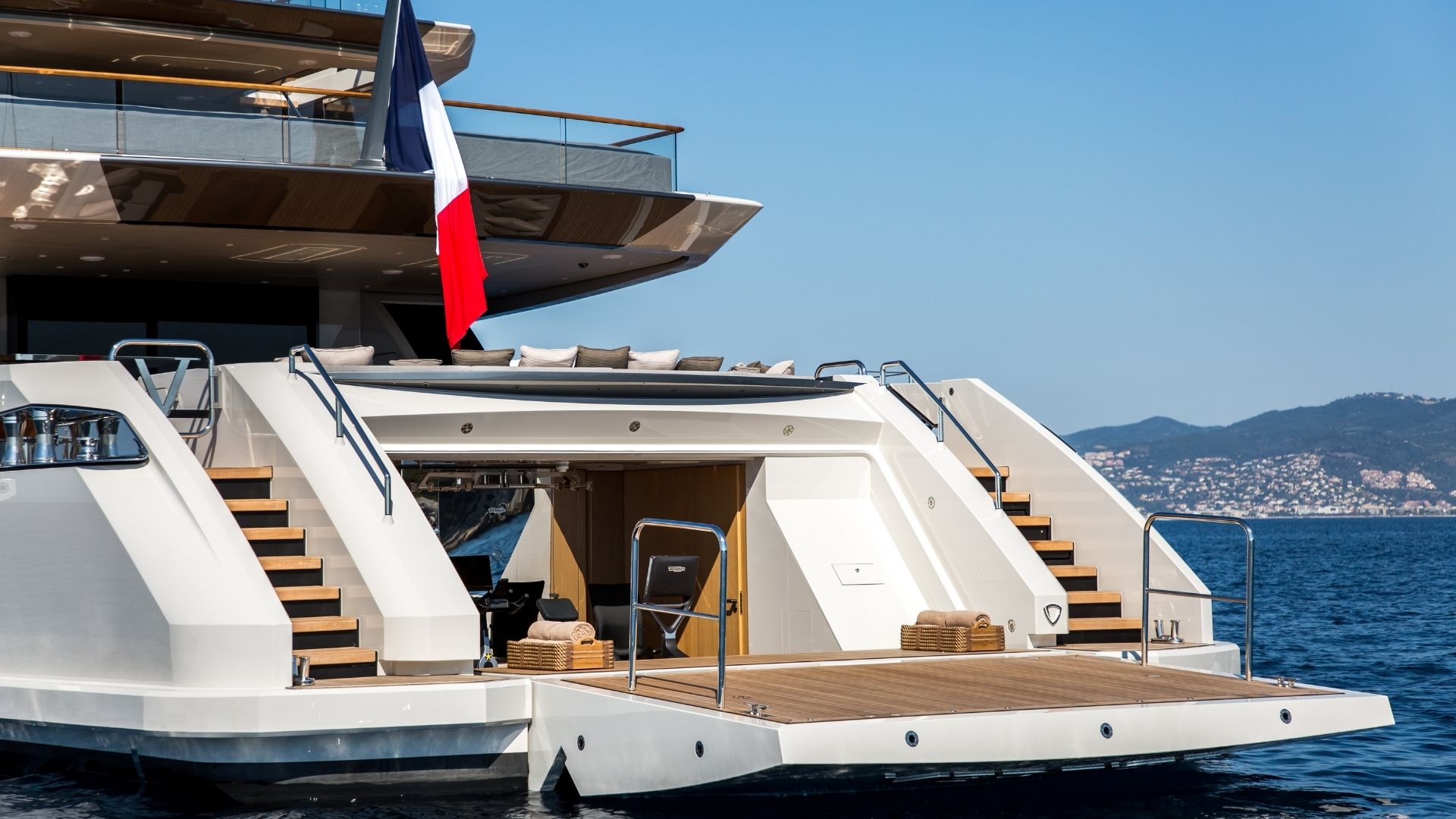"VERTIGE", a 2017 Tankoa 49.9m motor yacht for charter, transom
