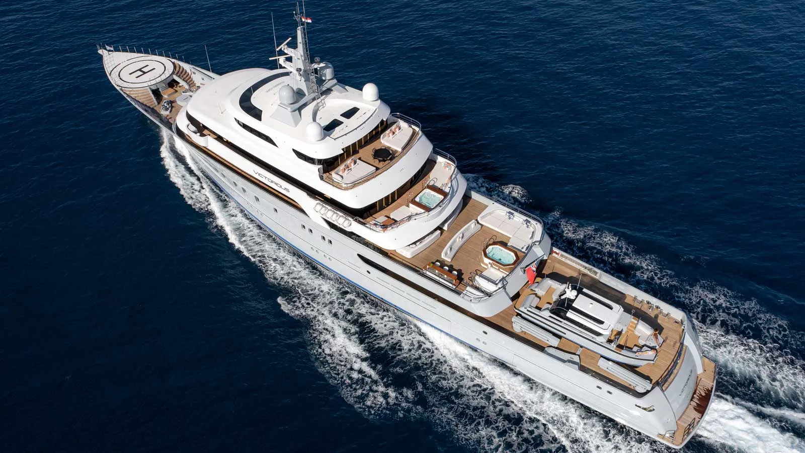 "VICTORIOUS", a 2021 Akyacht 85.01m motor yacht for charter, running