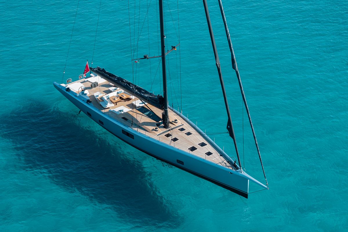 WALLYWIND 110, a 2025 Wally 33.42m sailing yacht for sale, aerial