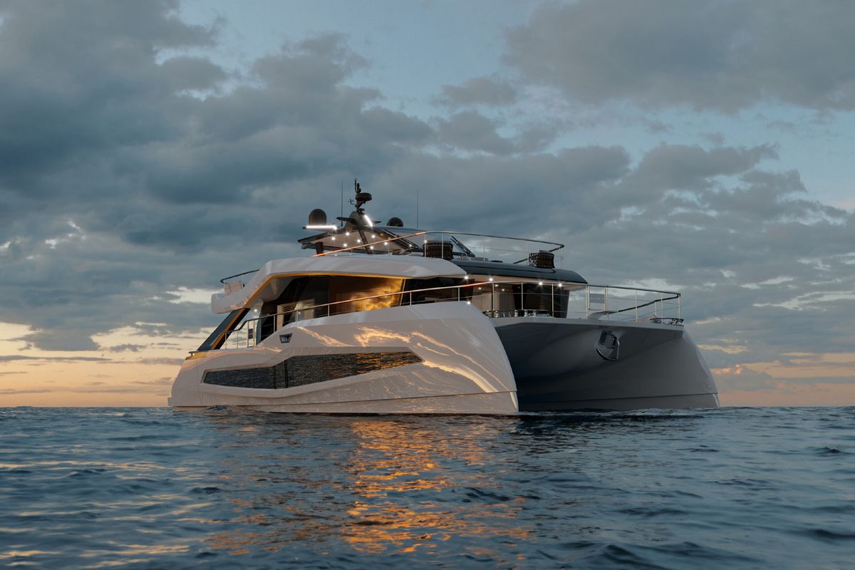 WIDERCAT 76, a 2028 Wider 23.12m catamaran for sale, bow