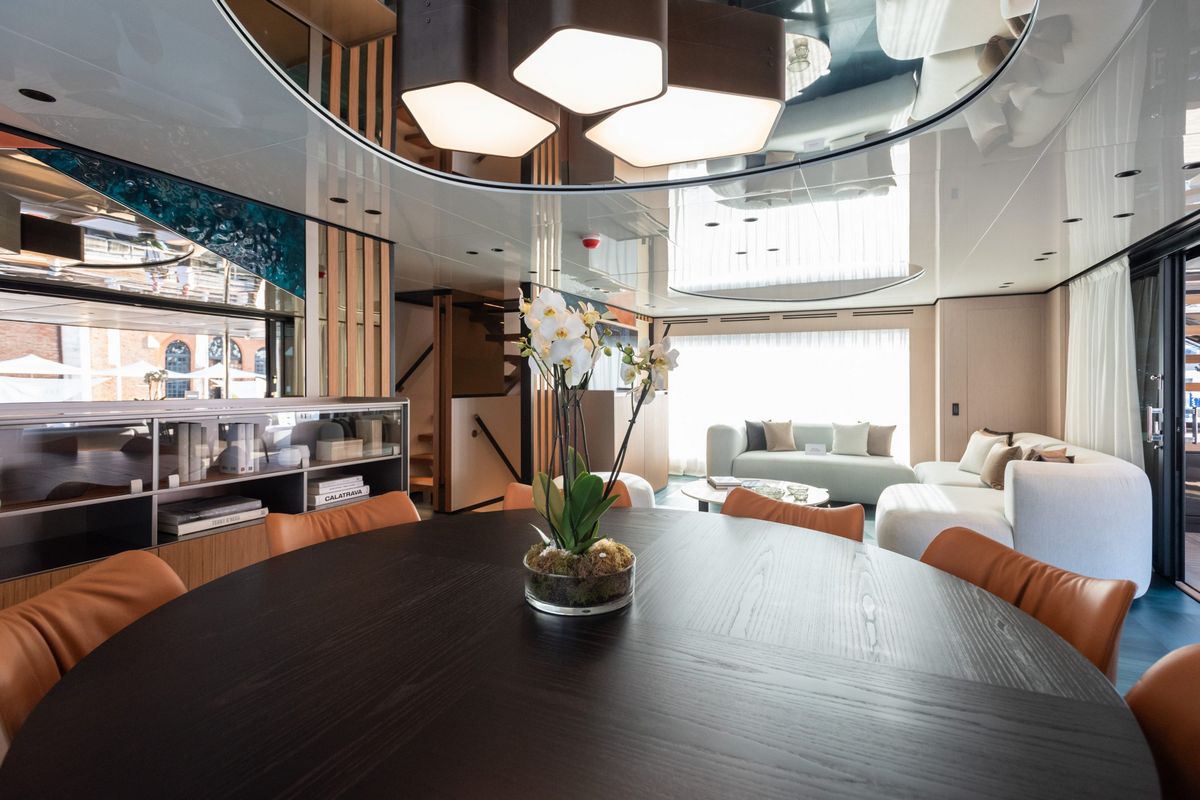 WIDERCAT 92, a 2028 Wider 28.04m catamaran for sale, dining
