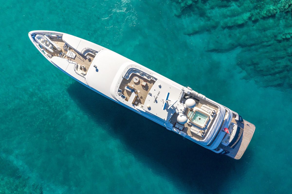 "ZALIV III", a 2011 Mondomarine 49.2m motor yacht for sale, aerial