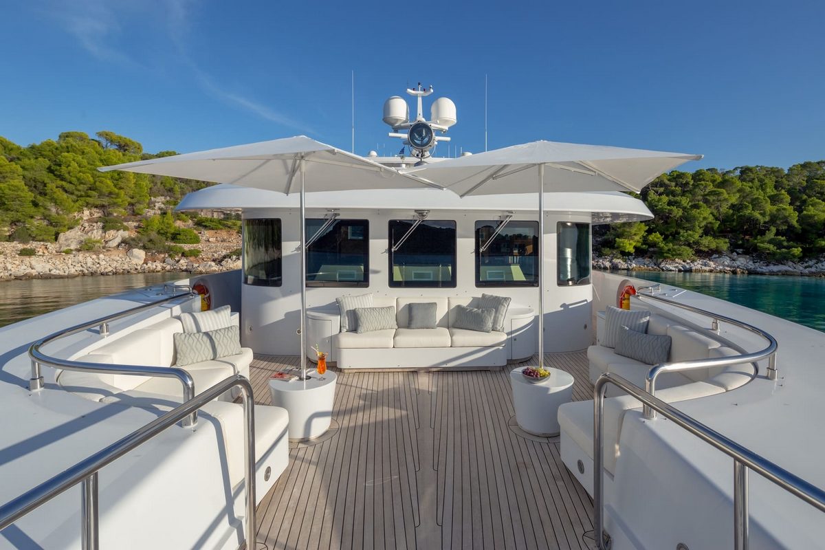 "ZALIV III", a 2011 Mondomarine 49.2m motor yacht for sale, aft deck