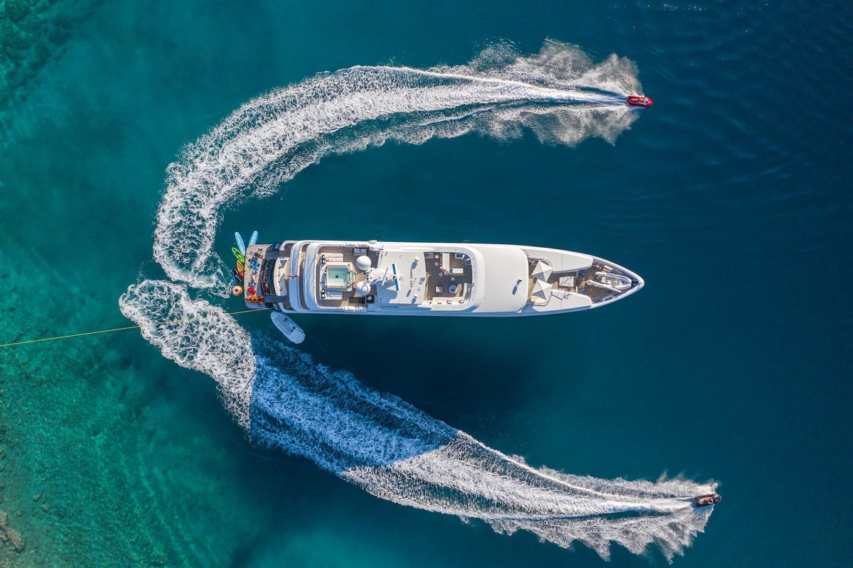 "ZALIV III", a 2011 Mondomarine 49.2m motor yacht for sale, aerial